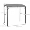 Outsunny 7' X 5' Bbq Grill Gazebo Tent With Steel Frame Hooks Grey