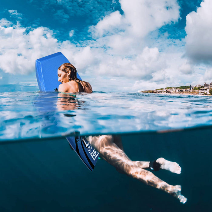 Goplus 41'' Super Lightweight Bodyboard Surfing W/leash Eps Core Boarding Ixpe Blue