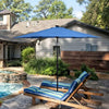 Costway 9ft Market Patio Umbrella w/Solar Lights & 40 LBS Steel Umbrella Stand