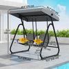 Outsunny Patio Swing Chair w/Adjustable Canopy 2-Seat, Grey