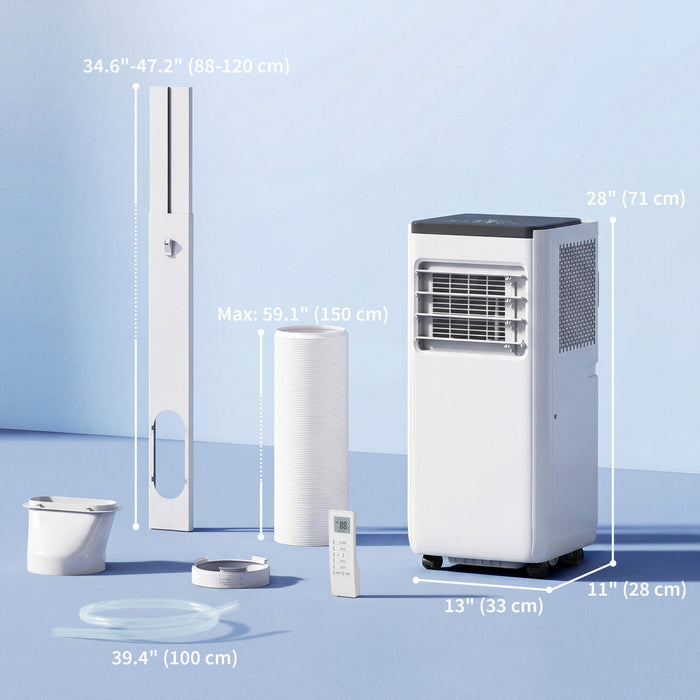 HOMCOM 8000 BTU AC Unit, Portable Air Conditioner with WiFi Control, White