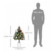 Homcom 2-pack 2 Ft. Pre-lit Artificial Christmas Trees For Outdoors|Homcom Paquet De 2 Sapins De Noel Artificiels Pre-illumines