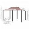 Outsunny 10' X 13' Patio Gazebo, Outdoor 2-tiers Garden Canopy Yard Sunshade Shelter With Curtains, |Tonnelle Barnum Pavillon De Jardin Style Colonial Double Toit Toiles Laterales Amovibles 3l X 4l X 2