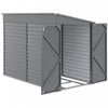 Outsunny 4.6' X 9' Metal Outdoor Storage Shed With Lockable Doors Grey
