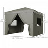 Outsunny 10' X 10' Pop Up Canopy Tent With Mesh Windows, Light Grey|Outsunny Tente Escamotable 10' X 10' Avec Fenetres En Maille, Gris Clair
