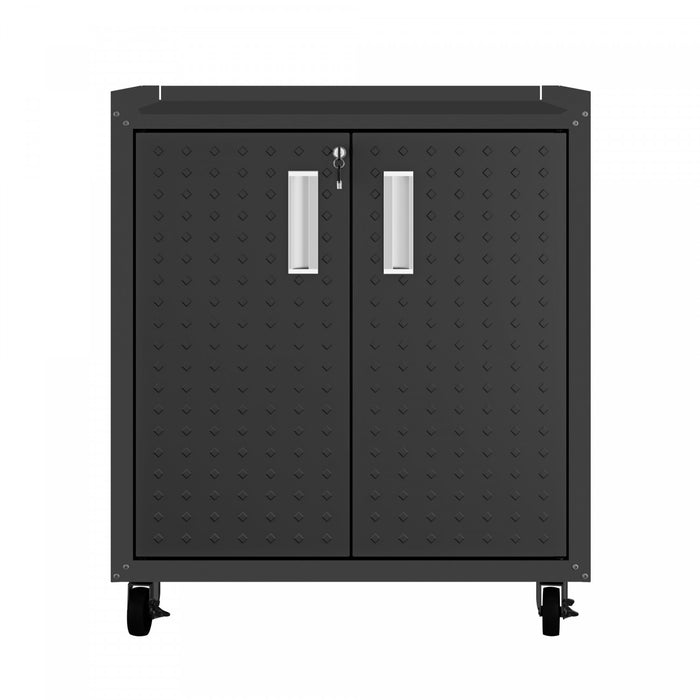 Fortress Modern 3-Piece Garage Set in Charcoal Gray Garage Storage
