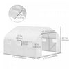 Outsunny 15'x10'x7' Heavy Duty Walk-in Tunnel Greenhouse Gardening Planting Shed Warm Green House Wh|Outsunny 15'x10'x7' Tunnel De Passage Pour Charges Lourdes, Serre Jardinage Abri De Plantation , Mai