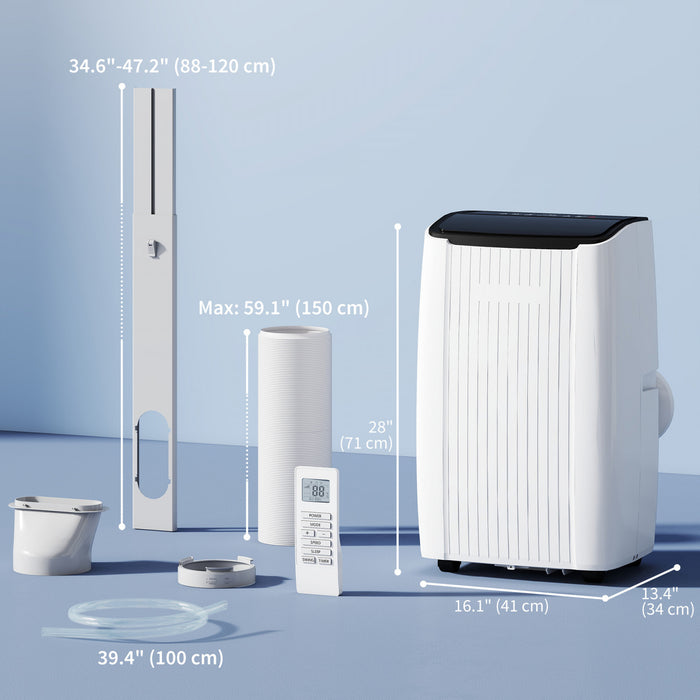 HOMCOM 12000 BTU AC Unit, Portable Air Conditioner with WiFi Control, White