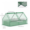 Outsunny 6' X 3' Raised Garden Bed With Mini Greenhouse, Galvanized Outdoor Planter Box With Cover, |Outsunny Lit De Jardin Sureleve Avec Mini Serre, Jardiniere D'exterieur En Metal Avec Couvercle, Pou