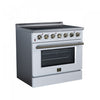 Forno Galiano 36 Inch Freestanding Electric range, 5 radiant burners, 5.36 cu.ft., White - FFSEL6083-36WHT Electric Range | Cuisiniere electrique Galiano de 36 po, 5 foyers radiants, 5,36 pi³, blanc – FFSEL6083-36WHT