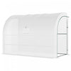 Outsunny 10' X 5' X 7' Outdoor Walk-in Wall Greenhouse With Windows And Doors & 3 Tiered 6 Wire Shelves, White