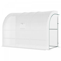Outsunny 10' X 5' X 7' Outdoor Walk-in Wall Greenhouse With Windows And Doors & 3 Tiered 6 Wire Shel