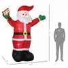 Outsunny 8' Inflatable Christmas Santa Claus Holds Sign Of Blessings|Outsunny Pere Noel Gonflable De 8ft Signe Lumineux De Benedictions