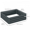 Outsunny 39" X 39" X 12" Set Of 2 Raised Garden Bed, Elevated Planter Box With Galvanized Steel Fram|Outsunny Jardiniere Surelevee Jardiniere Surelevee Pour Fleurs Lot De 2 Gris