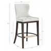 Blair Modern Wood Upholstered Barstool in White - Set of 3 Bar Stool | Tabouret de bar Blair moderne en bois avec revetement en tissu blanc - Lot de 3