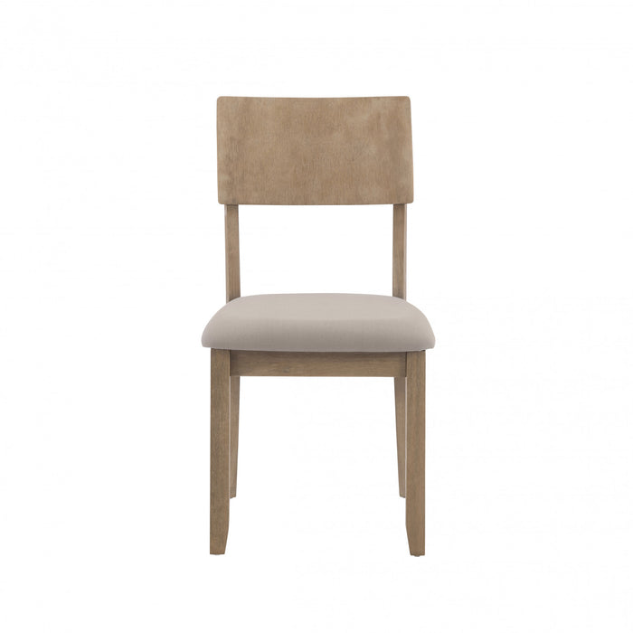 Jorissen Grey Linen-Look Fabric Dining Chair - Set of 2