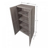 Cornelia Modern 30" Storage Cabinet in Gray (4-Shelf) - Set of 2 Bookcase | Armoire de rangement Cornelia Modern 30" en gris (4 etageres) - Lot de 2