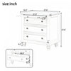 U_Style 27.6 Inch Painted Nightstand with Pull-Out Tray and 3 Drawers, Brown | U_Style Table de Nuit Peinte 27.6 po avec Tiroir Coulissant et 3 Tiroirs, Brun
