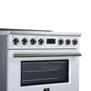 Forno Torino 36 Inch White Induction Range, 5.36 cu.ft - FFSIN0936-36WHT Electric Range | Cuisiniere a induction Torino 36 pouces blanche, 5,36 pi³ - FFSIN0936-36WHT