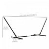 Outsunny 12ft Adjustable Hammock Stand Steel Frame Universal Fit Picnic Camp Day Bed Swing Metal Sta|Support De Hamac Reglable Outsunny De 12 Pieds Avec Cadre En Acier, Ajustement Universel, Pique-niqu