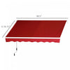 8'x7' Manual Retractable Sun Shade Patio Awning Canopy Shelter, Wine Red|Abri Auvent Pour Terrasse Exterieure (vin Rouge)