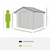 Outsunny 9' X 6' Garden Storage Shed With Floor Foundation, Metal Tool Storage House With Double Doo|Outsunny Abri De Jardin 9.1'x 6.4' X 6.3' Avec Plancher En Acier Vert