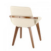 LumiSource Cosmo Faux Leather Mid-Century Dining Chair - Walnut/Cream|Chaise de salle à manger de style du milieu du 20e siècle Cosmo en similicuir - noyer et crème