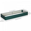 Outsunny 95" X 36" X 12" Galvanized Raised Garden Bed, Metal Elevated Planter Box, Easy Diy And Clea|Outsunny Lit De Jardin Sureleve 95" X 36" X 12" Galvanise Pour Fleurs, Vert