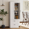 HOMCOM Tall Pantry Cabinet, 67" Farmhouse Kitchen Storage Cabinet, White