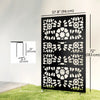 Outsunny 72" x 38" Metal Outdoor Privacy Screen, Black