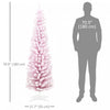 Homcom Pencil Artificial Christmas Tree With Snow-flocked Branches|Homcom Arbre De Noel Artificiel Crayon Avec Branches Floquees De Neige