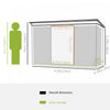 Outsunny 9' X 4' Metal Storage Shed, Garden Tool House With Floor Foundation, Double Sliding Doors, |Outsunny 9ft X 4.25ft Abri De Jardin En Acier Ondule Remise A Outils Pour Equipement D'exterieur Ave