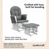 Storkcraft Hoop Glider and Ottoman - White/Gray Chair