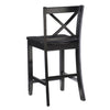 Torino X-Back Counter-Height Stool - Black|Tabouret Torino de hauteur comptoir avec dossier en X - noir