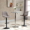 HOMCOM Adjustable Bar Stools Set of 2, Leathaire Swivel Barstools w/ Back