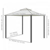 Outsunny 10' X 10' Patio Gazebo Outdoor Pavilion 2 Tire Roof Canopy Shelter Garden Event Party Tent |Outsunny 9.7' X 9.7' Abri De Jardin Pavillon Exterieur Double Toit Evenement De Jardin
Cour De Tente