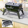 Outsunny Charcoal BBQ Grill, Foldable Barbecue Grill with Warming Rack, Adjustable Vent, Thermometer, Handles for Outdoor Cooking, Camping Picnic, Black