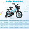 Costway 12" Kid's Bike For 3-4 With Height-adjustable Handlebar & Saddle Handbrake Blue