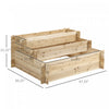 Outsunny 3-tier Wood Raised Garden Bed, Elevated Planting Box, Outdoor Vegetable Flower Container, H|Outsunny - Lit De Jardin Sureleve En Bois A 3 Niveaux, Bac De Plantation Sureleve, Bac A Legumes Et