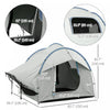 Outsunny Car Camping Tent with 3 Doors, 2000mm Waterproof, Grey and Blue