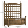 Outsunny Raised Garden Bed With Trellis For Climbing Vines, Wood Planter Box For Garden, Free Standi|Outsunny Lit De Jardin Sureleve Avec Treillis Pour Vignes Grimpantes, Jardiniere En Bois Pour Jardin
