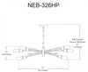 Dainolite Nebraska 6 Light Horizontal Pendant Aged Brass Finish Lamp|Luminaire suspendu horizontal Nebraska de Dainolite avec fini laiton vieilli et 6 ampoules