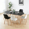 Noah Space-Saving Dining Table with Extendable,Black | Table a manger gain de place Noah avec rallonge, couleur noire