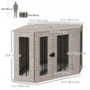 Pawhut 41" Dog Crate Furniture, Corner Dog Crate End Table For Medium And Small Dogs, Indoor Dog Cag|Pawhut Meuble De Cage Pour Chien, 41po Design D'angle, Porte, Serrure, Cage Pour Chien De Style Mobi