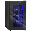 HOMCOM Freestanding Wine Cooler Refrigerator, 8 Bottle, Quiet Wine Fridge