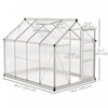 Outsunny Greenhouse, Walk-in Hot House, Clear Pc Board With Sliding Door|Outsunny Serre, Serre De Plain-pied Transparente Avec Porte Coulissante