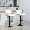 HOMCOM Adjustable Bar Stools Set of 2 with Footrest Back for Dining Room
