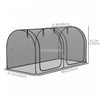 Outsunny 8 X 4ft Crop Cage With Two Zippered Doors And Ground Stakes Black|Outsunny Cage De Culture 8 X 4pi Avec Portes Zippees Sac De Rangement, Noir