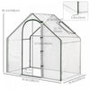 Outsunny 6'x3.3'x5.5' Walk-in Garden Greenhouse With Door And Top Window, Portable Mini Greenhouse F|Outsunny Mini Serre De Jardin 6 X 3,3 X 5,5 Pieds