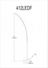 Dainolite Gentle Bend LED Floor Lamp 22w Polished Chrome Finish|Lampe à pied Gentle Bend de Dainolite avec fini chromé poli et ampoule à DEL de 22 W